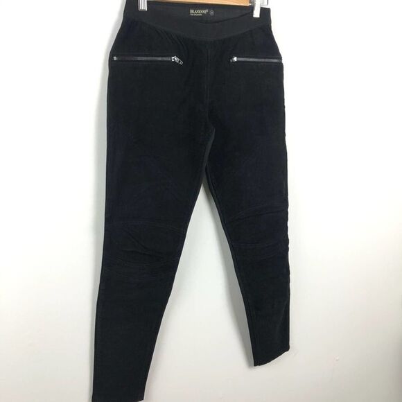 BlankNYC 100% Suede Front Panels Pull On Leather Leggings Pants Size 29 Zip - Picture 15 of 15